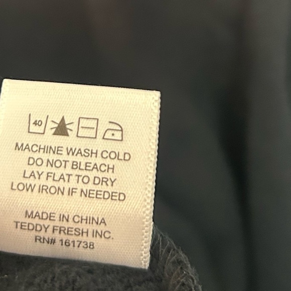 Teddy fresh black TF appliqué embroidered hoodie NWT size XS 100% cotton - Picture 10 of 12